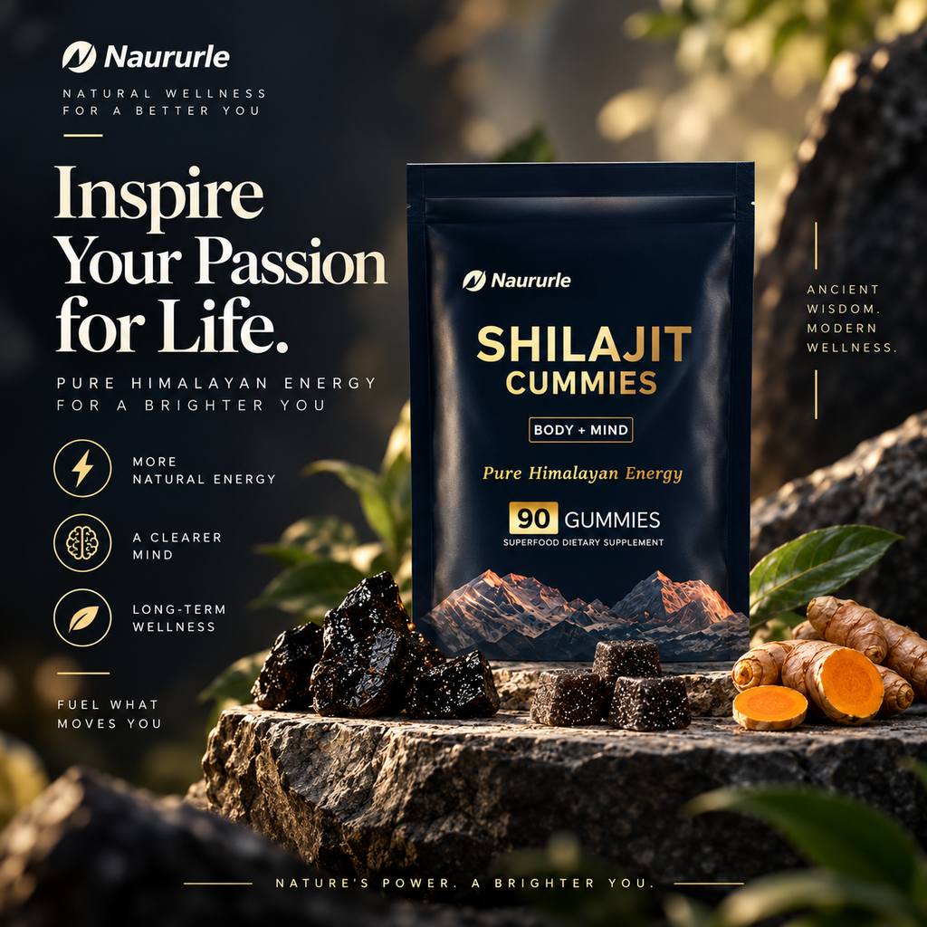 Shilajit Gummies Pure Himalayan Energy Superfood Supplement 90 Count Body & Mind Support