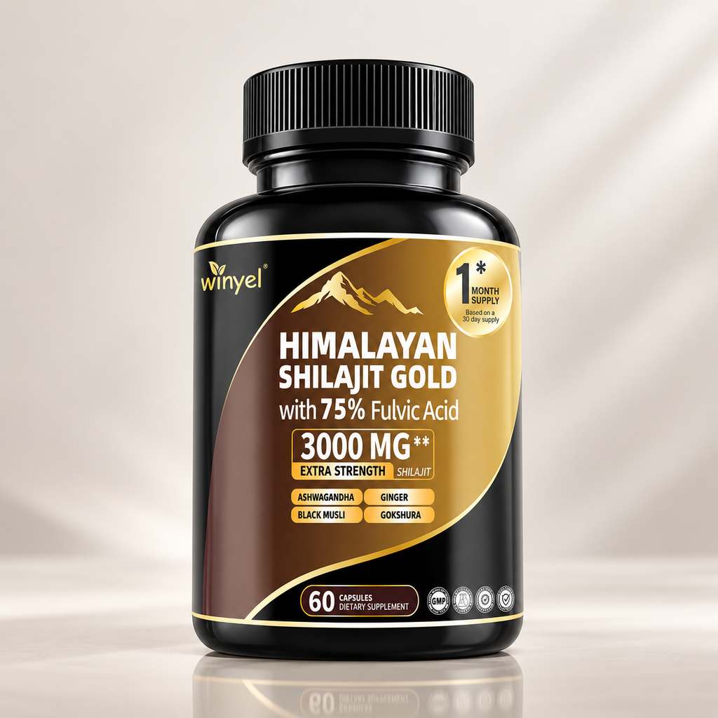 Shilajit Capsules, Ashwagandha, Gokshura, 85 Trace Minerals, High Potency Gold Grade Himalayan Shilajit Supplements, 60 Capsules For Women And Men